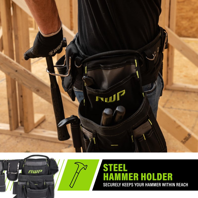 AWP Tool Belt, Tool Rig, Durable Premium Utility Belt Organizer for Men and Women, Made for Utility Work, Electrician Use, Mechanic Work and More, L-699-P-3 - Image 2
